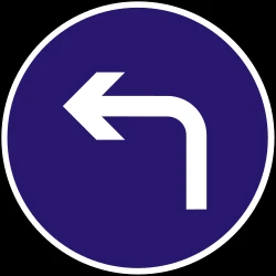 Turning left mandatory.