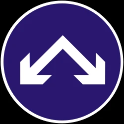 Passing left or right mandatory.