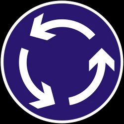 Mandatory direction of the roundabout.