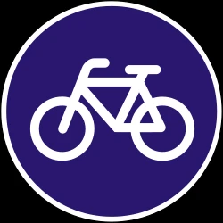 Mandatory path for cyclists.