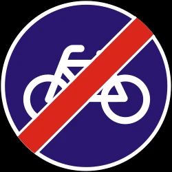 End of the path for cyclists.