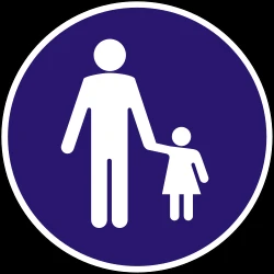 Mandatory path for pedestrians.