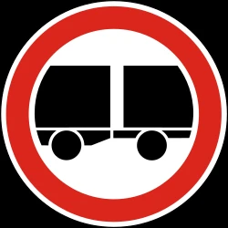 Trucks with trailer prohibited.