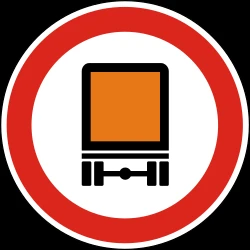 Vehicles with dangerous goods prohibited.