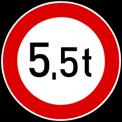 Vehicles heavier than indicated prohibited.