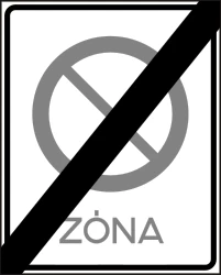 End of the zone where parking is prohibited.
