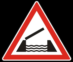 Warning for a movable bridge.