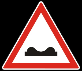 Warning for a bad road surface.