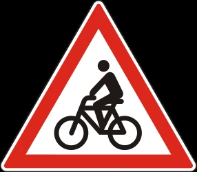 Warning for cyclists.
