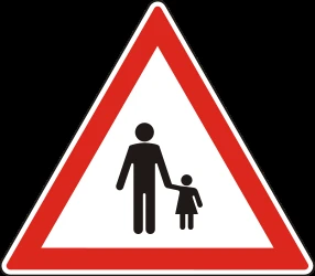 Warning for pedestrians.