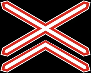 Warning for a railroad crossing with more than 1 railway.