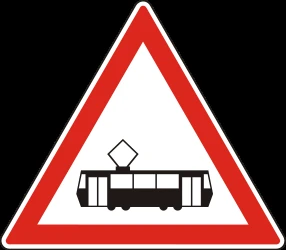 Warning for trams.