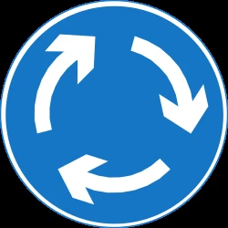 Mandatory direction of the roundabout.