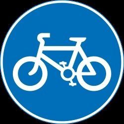 Mandatory path for cyclists.