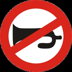 Using the horn prohibited.