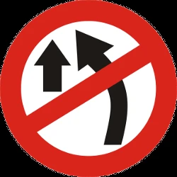 Overtaking prohibited.