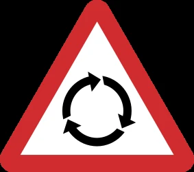 Warning for a roundabout.