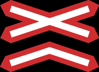 Warning for a railroad crossing with more than 1 railway.