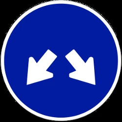 Passing left or right mandatory.