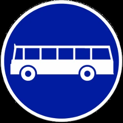 Mandatory lane for buses.