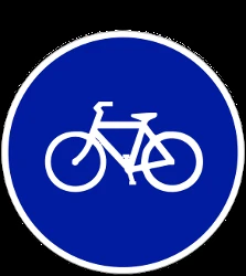 Mandatory path for cyclists.