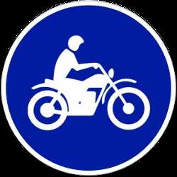 Mandatory path for motorcycles.