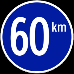 Begin of a minimum speed.