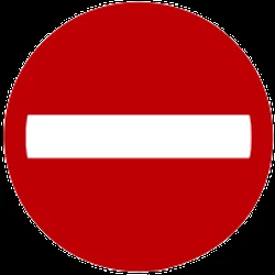 Direction prohibited
(road with one-way traffic).