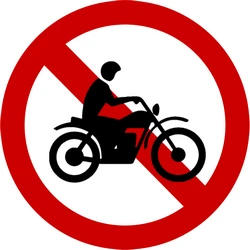Motorcycles prohibited.