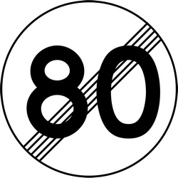 End of the speed limit.