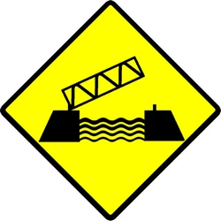 Warning for a movable bridge.
