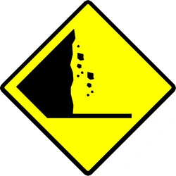 Warning for falling rocks.