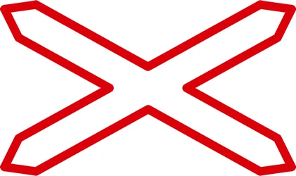 Warning for a railroad crossing with 1 railway.