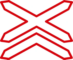 Warning for a railroad crossing with more than 1 railway.