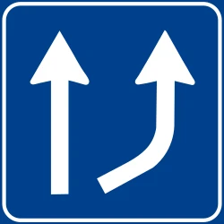 Begin of a new lane.