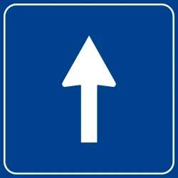 Road with one-way traffic.