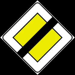 End of the priority road.