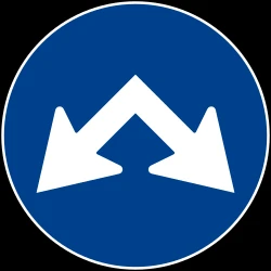 Passing left or right mandatory.