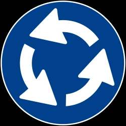 Mandatory direction of the roundabout.