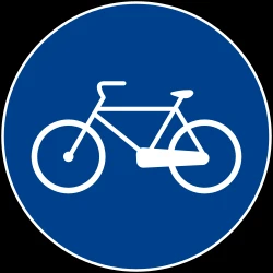 Mandatory path for cyclists.