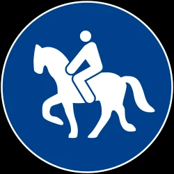 Mandatory path for equestrians.