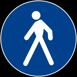 Mandatory path for pedestrians.