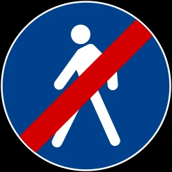 End of the path for pedestrians.