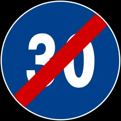 End of the minimum speed.