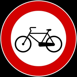 Cyclists prohibited.