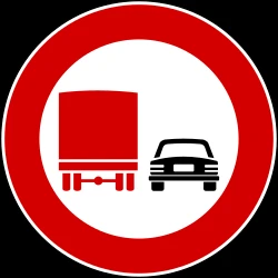 Overtaking prohibited for trucks.