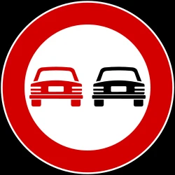 Overtaking prohibited.