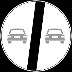 End of the overtaking prohibition.