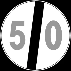 End of the speed limit.