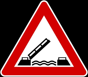 Warning for a movable bridge.